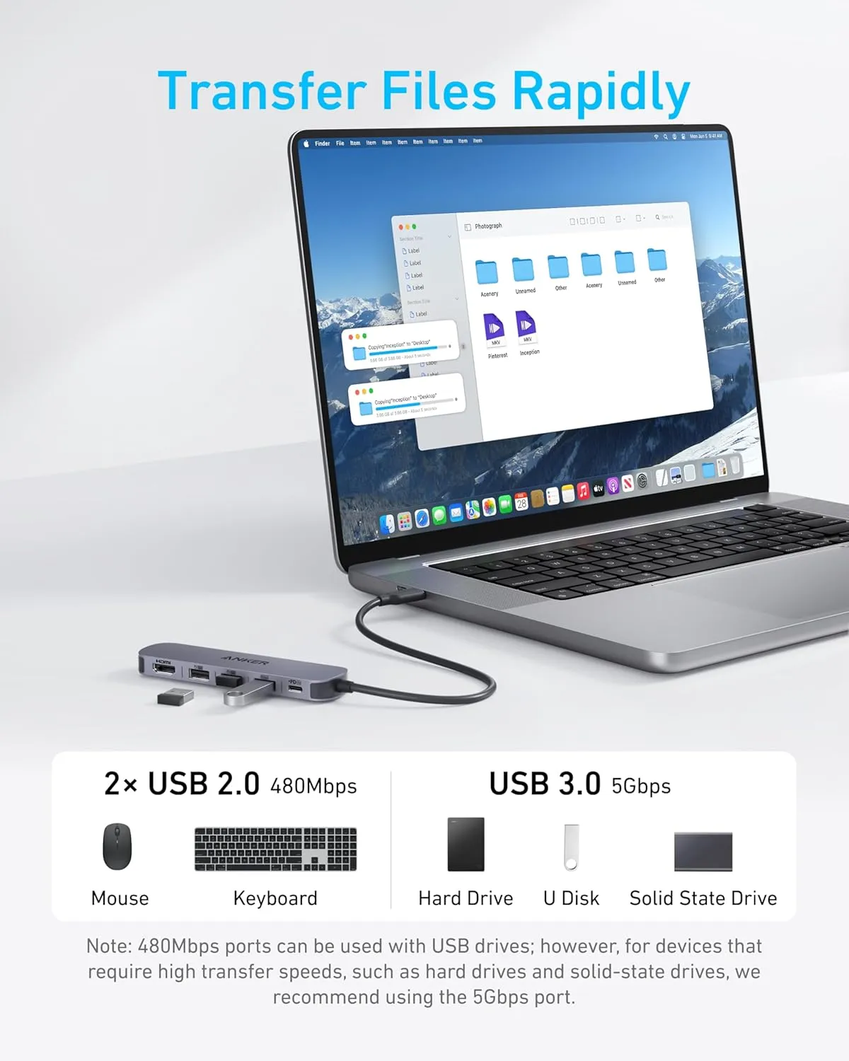 Anker USB-C Hub (5-in-1, 4K HDMI) - Black - Image 4