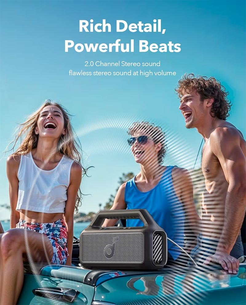 Anker Soundcore Boom 2 SE - 30W Wireless Outdoor Speaker - Black - Image 3