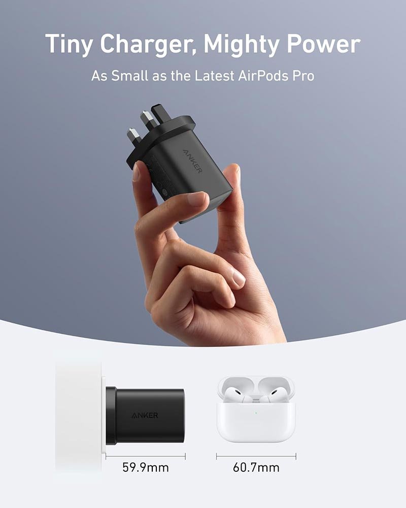 Anker Nano Charger (100W with 6ft USB-C to USB-C Cable) - Black - Image 3