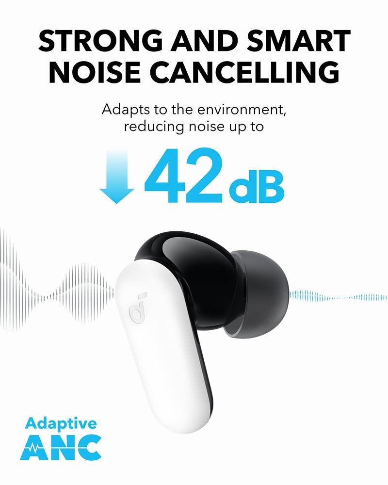 Anker Soundcore R50i NC True Wireless Noise Cancelling Earbuds - White - Image 5