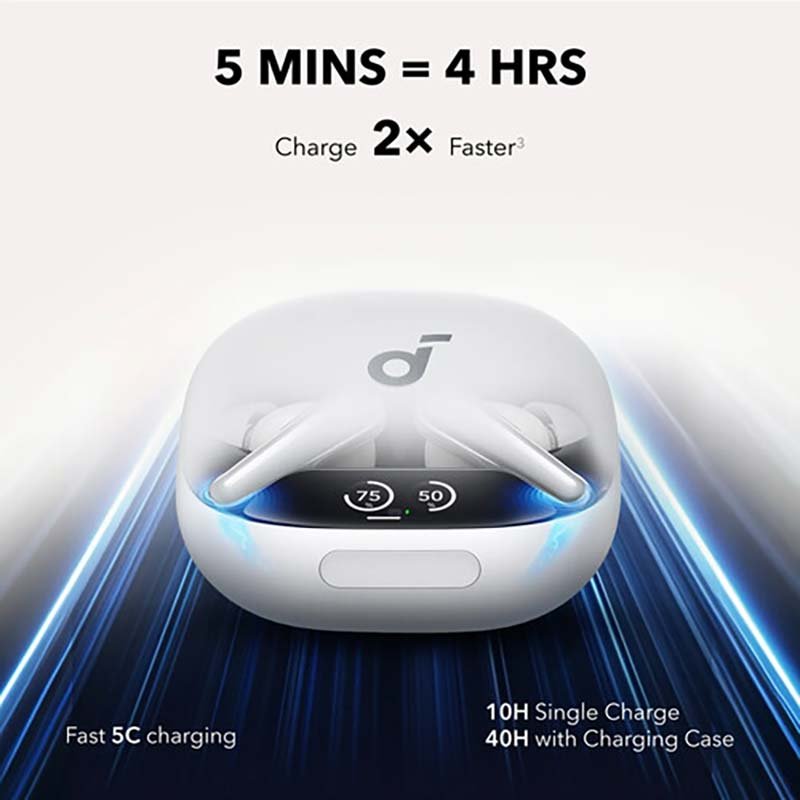 Anker Soundcore Liberty 4 Pro True Wireless Noise-Canceling Earbuds - Matte White - Image 3