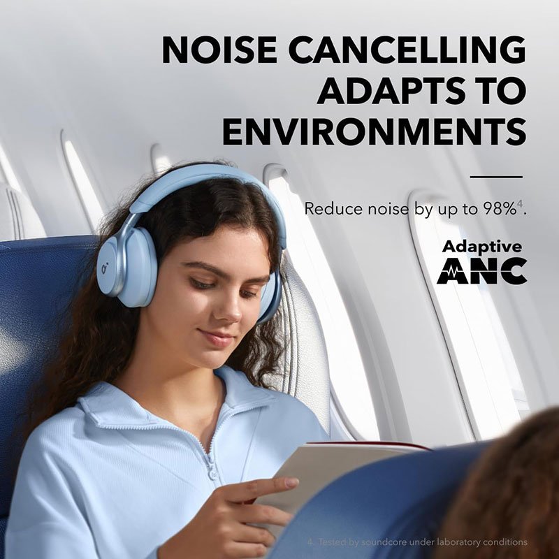 Anker Soundcore Space One - Active Noise Cancelling Headphones - Blue - Image 3