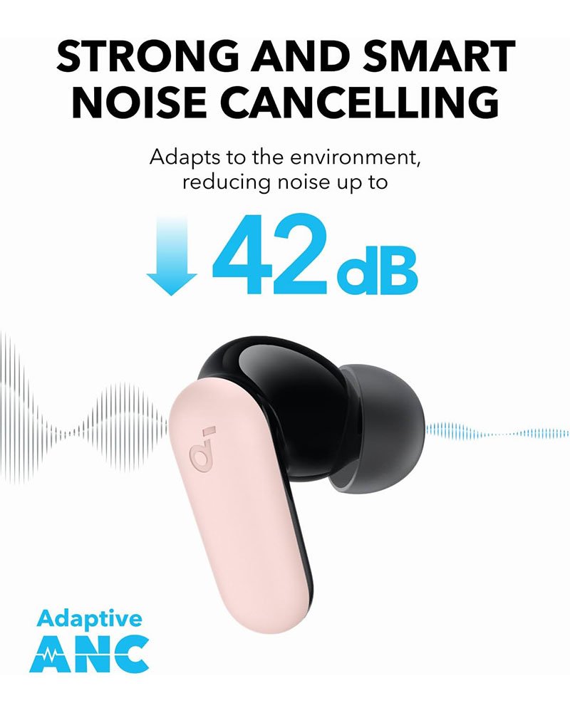 Anker Soundcore P30i True Wireless Noise-Canceling Earbuds - Pink - Image 3