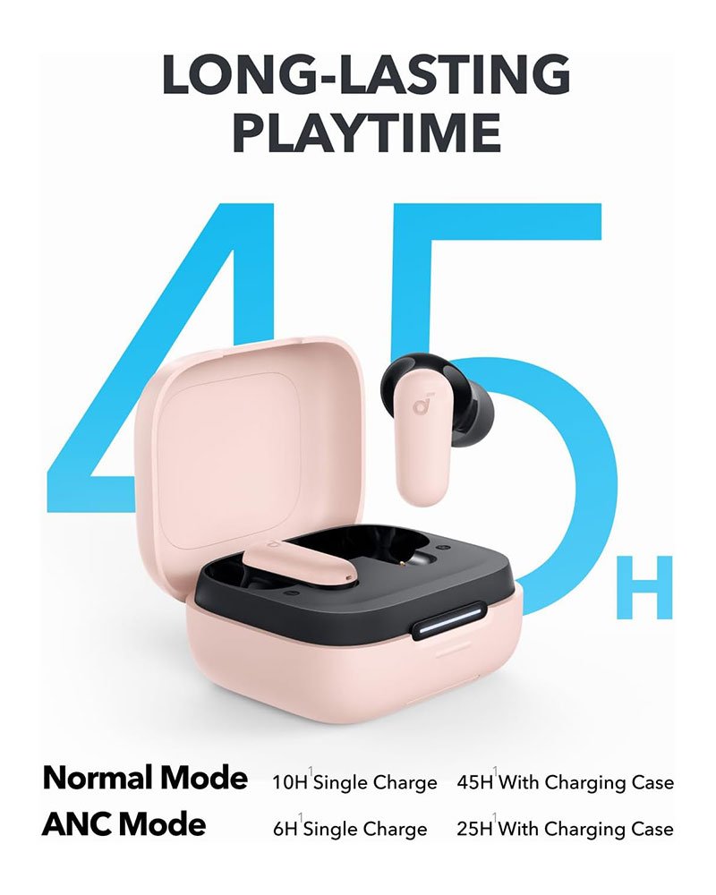Anker Soundcore P30i True Wireless Noise-Canceling Earbuds - Pink - Image 5