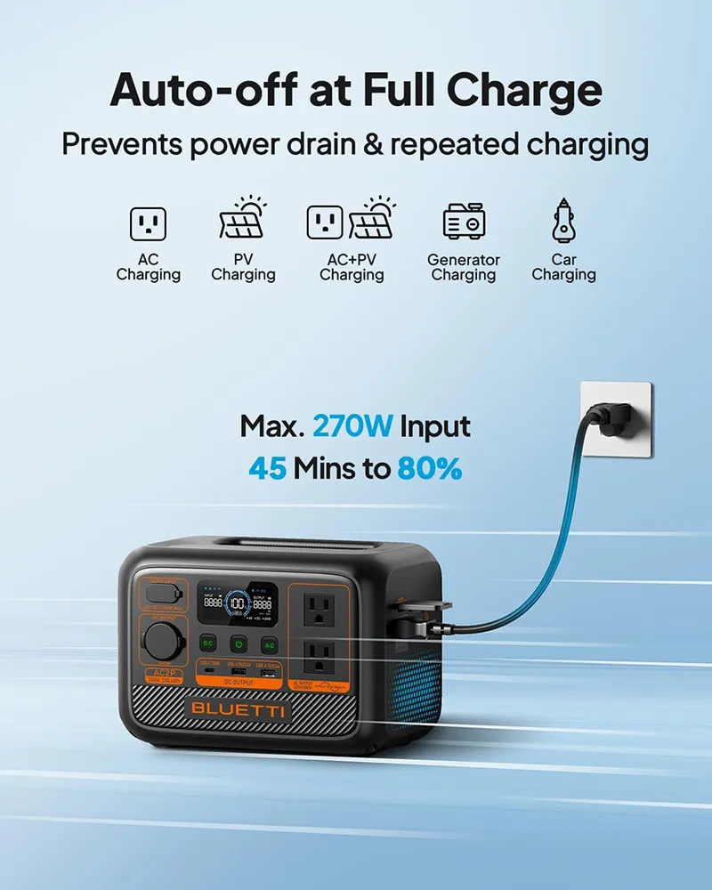 BLUETTI AC2P - 230Wh, 300W Portable Power Station (UK PLUG) - Image 7