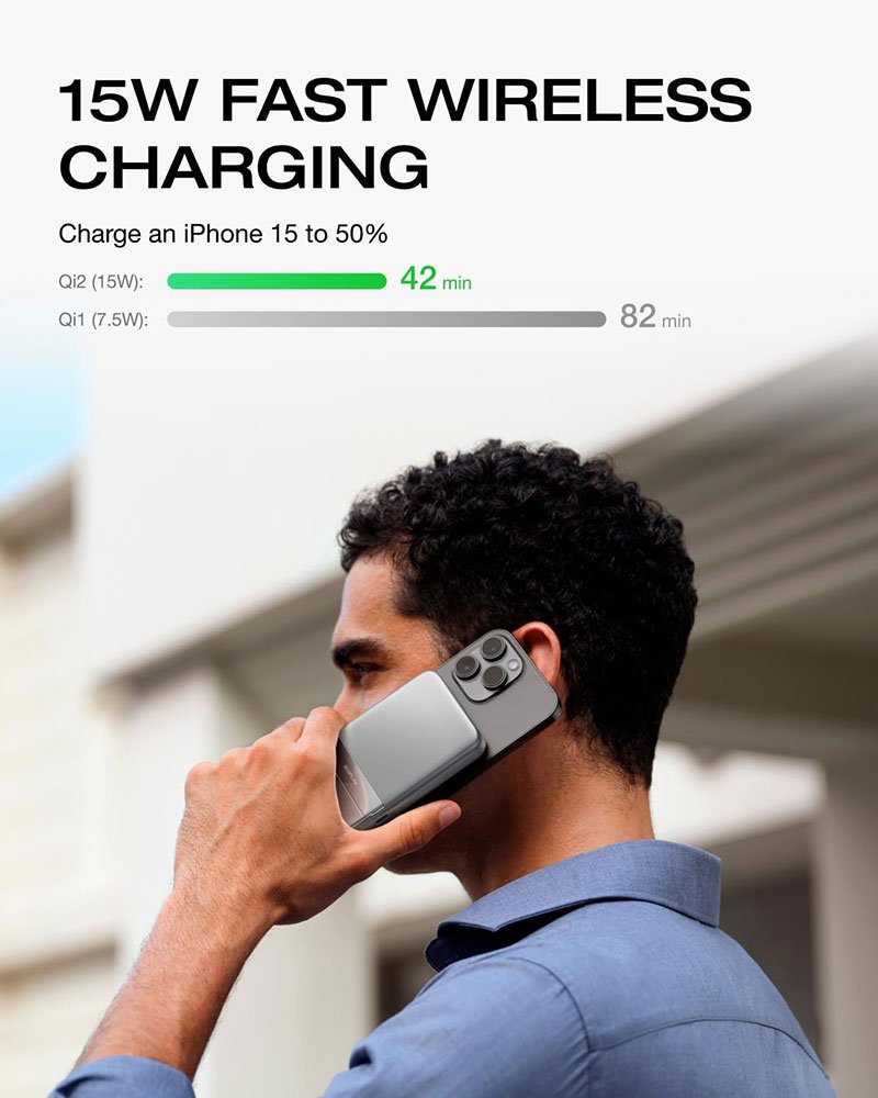 EcoFlow RAPID Magnetic Power Bank (5000mAh, 15W) - EF-RAPID5000 - Silver - Image 2