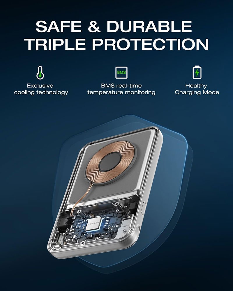 EcoFlow RAPID Magnetic Power Bank (5000mAh, 15W) - EF-RAPID5000 - Silver - Image 6