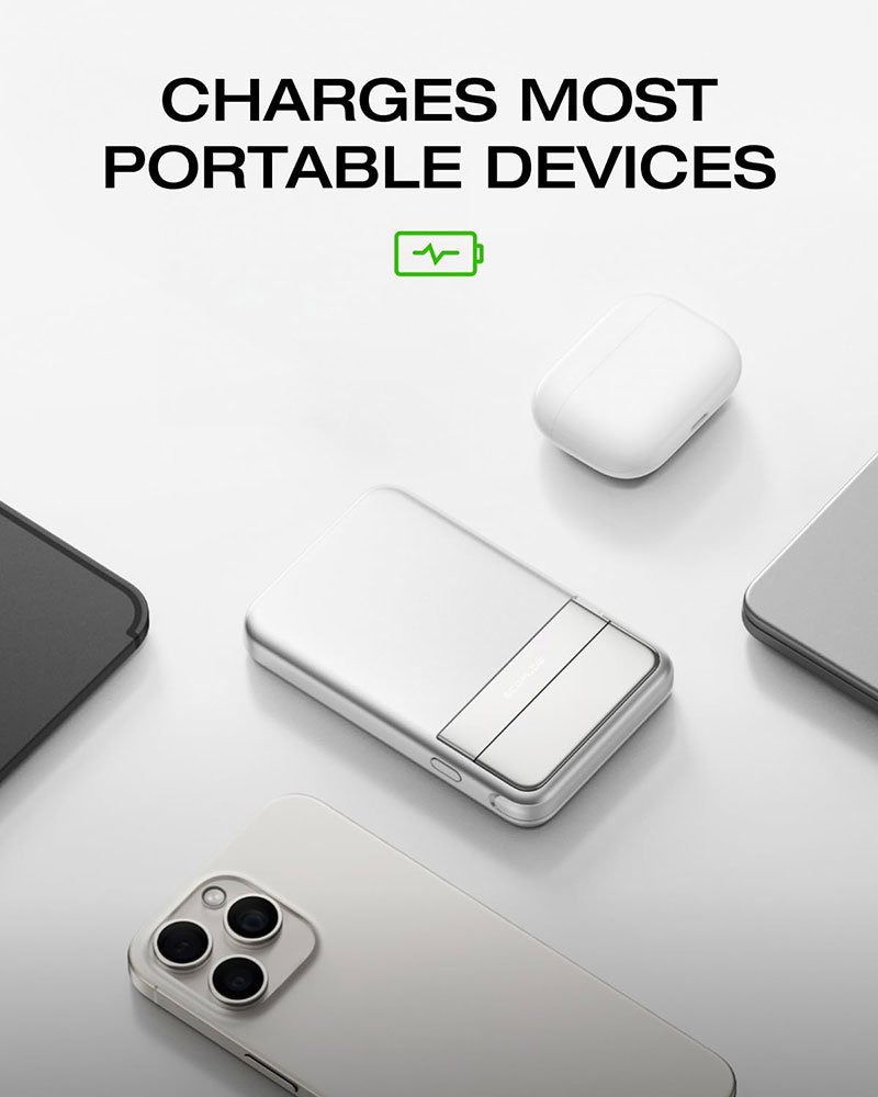 EcoFlow RAPID Magnetic Power Bank (5000mAh, 15W) - EF-RAPID5000 - Silver - Image 7