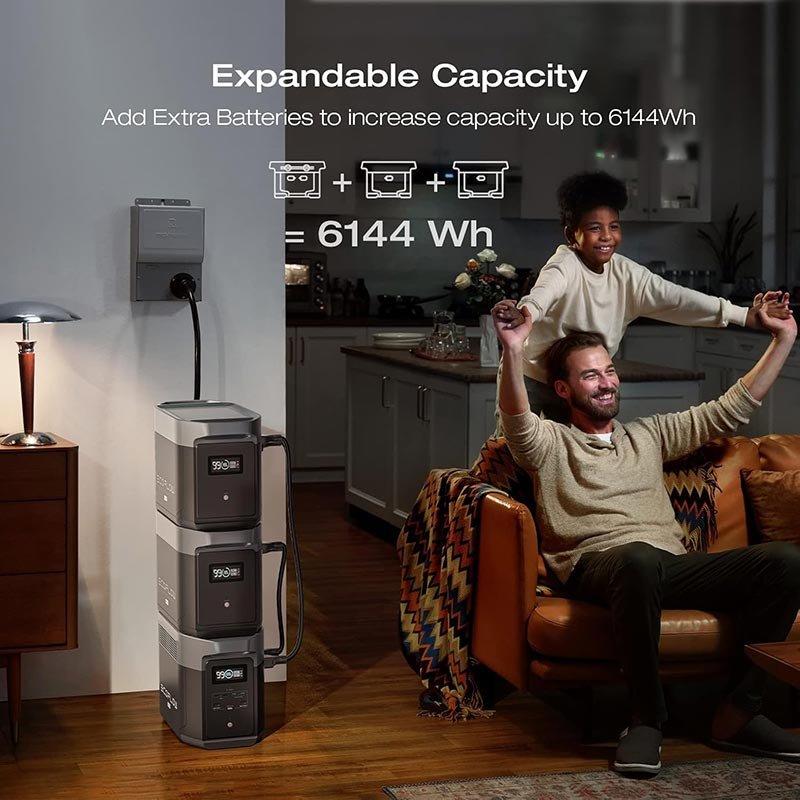 EcoFlow Smart Extra Battery for DELTA 2 MAX Power Station (2048Wh) - EFDELTA2MaxEB - Image 2