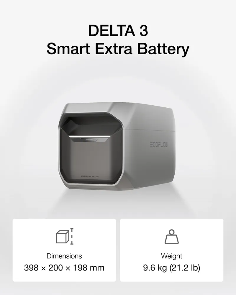 EcoFlow DELTA 3 Series Smart Extra Battery - EFDELTA3P-EB - Image 6
