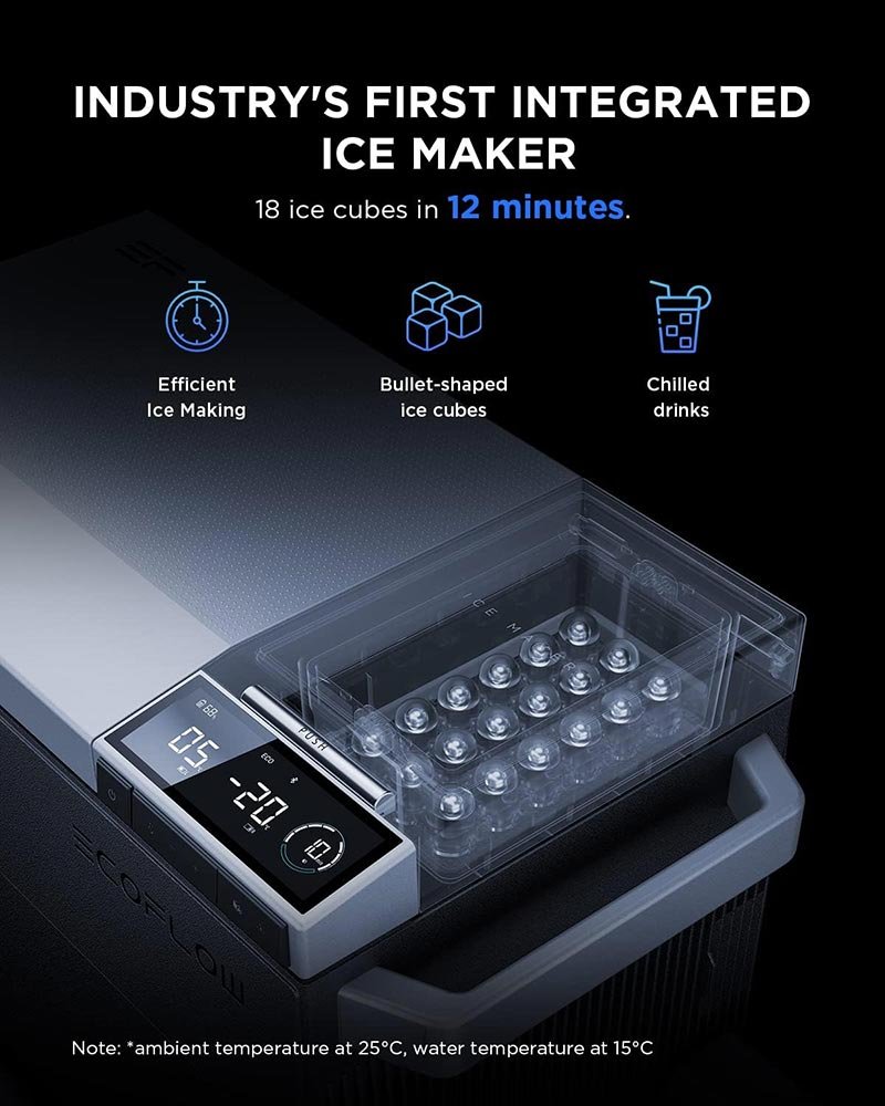 EcoFlow GLACIER 38L Portable Refrigerator with Ice Maker - ZYDBX100-UK - Image 3