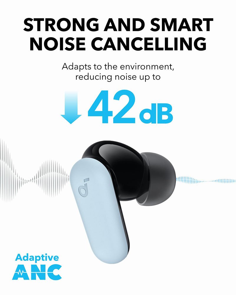 Anker Soundcore R50i NC True Wireless Noise Cancelling Earbuds - Blue - Image 6