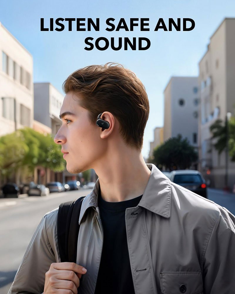 Anker Soundcore V20i Open-Ear Wireless Earbuds - Black - Image 4