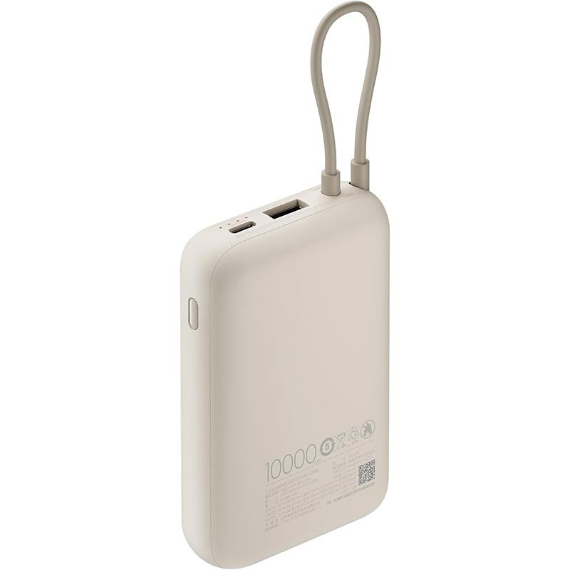 Xiaomi 22.5W 10,000 mAh Power Bank with Intergrated USB-C Cable - Tan (58477) - Image 4