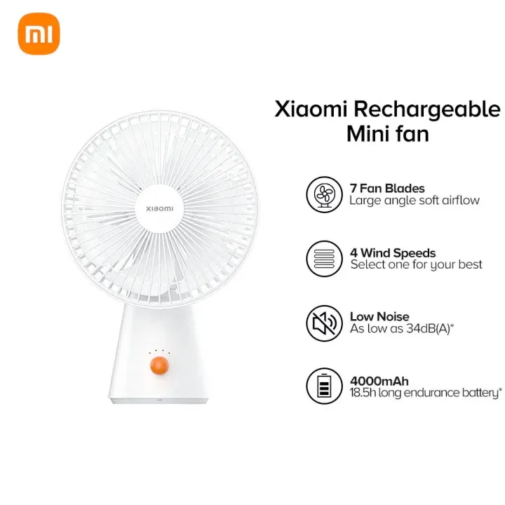Xiaomi Rechargeable Mini Fan (40339) - Image 2