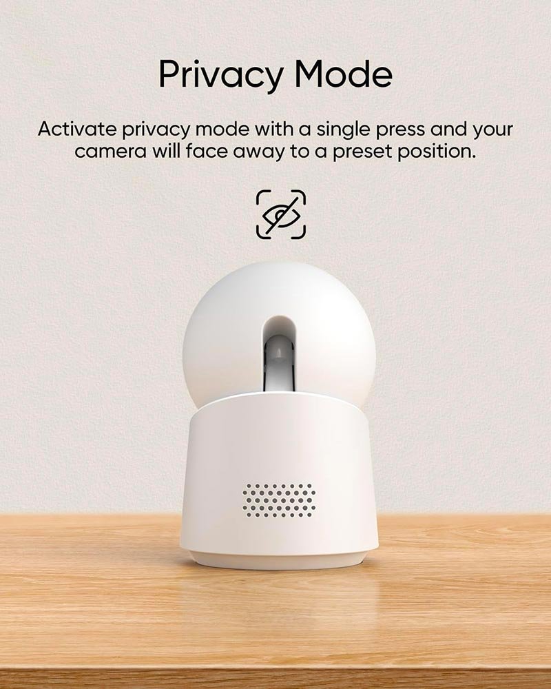 Eufy Security - Indoor Cam C220 - 2K Wired 360 Degree Pan and Tilt Indoor Camera - White - Image 5