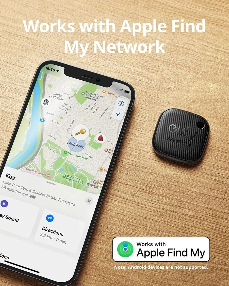 Eufy Security by Anker SmartTrack Link for iOS (1 Pack) - Black - Image 4