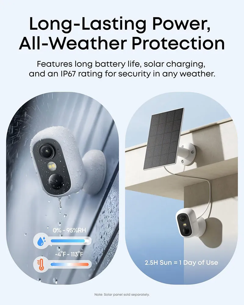 Eufy Security - eufyCam C35 SoloCam - Smart AI Wireless Security Camera - White - Image 8